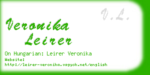 veronika leirer business card